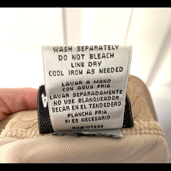 Andi + James Women’s XL Tan Blue Floral Pleated Elastic Waist Midi Skirt - Picture 4 of 7